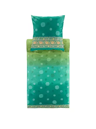 BASSETTI | Linge de lit en satin PALLAVICINO 70x90cm/140x200cm Vert | 